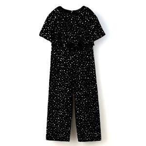 ZARA Velvet Beaded Pant Romper